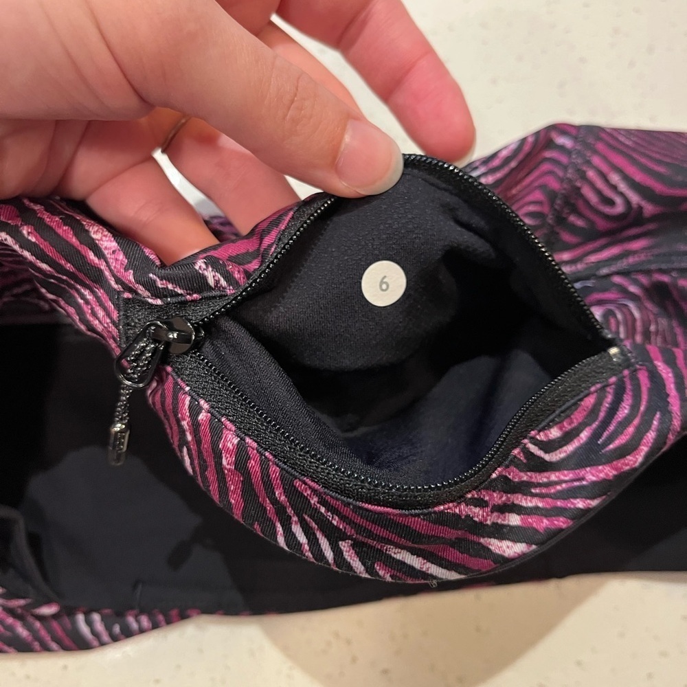 Lululemon Pace Rival Crop - Seawheeze - Who Done It Regal Plum Black Size 6 - Picture 6 of 6